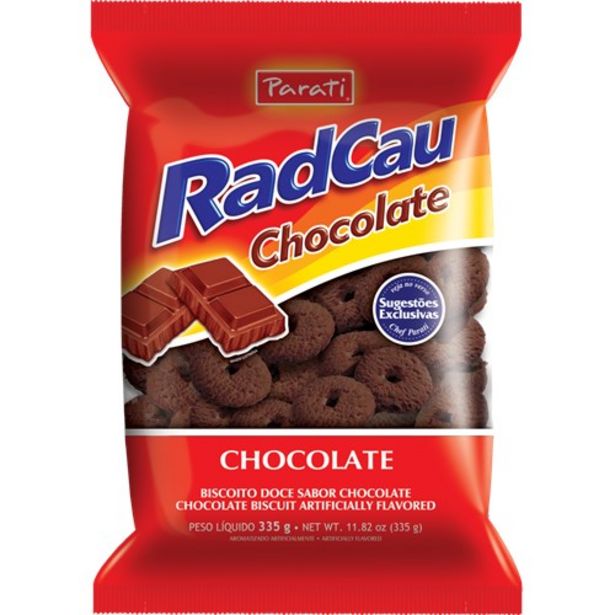 Oferta de Biscoito Doce Parati Rosquinhas Radcau Chocolate 335G por R$3,67