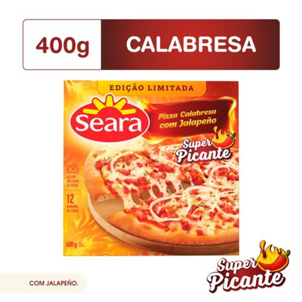 Oferta de Pizza Calabresa com Jalapeño Seara Embalagem 400G por R$7,99