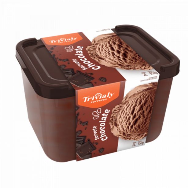Oferta de Sorvete Trivialy chocolate 2l por R$20,9