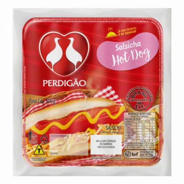 Oferta de Salsicha Perdigão hot dog 500g por R$6,99