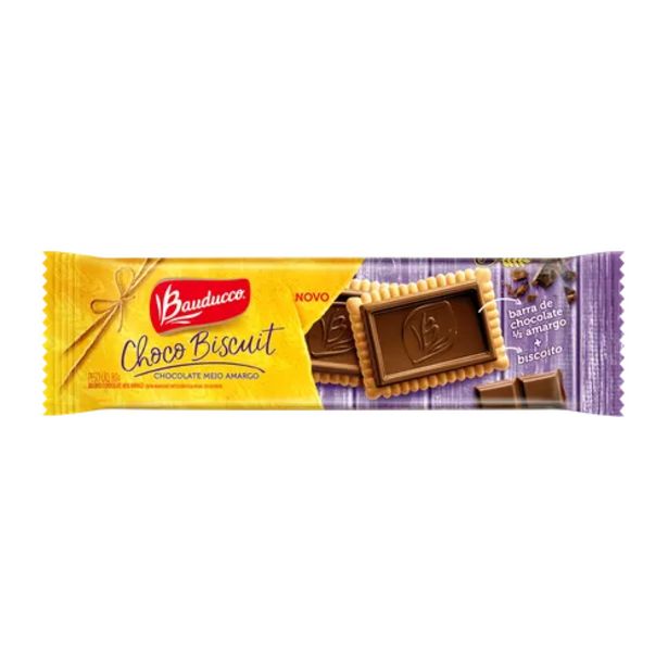 Oferta de Chocolate Chocobiscuit meio amargo 80g por R$6,59