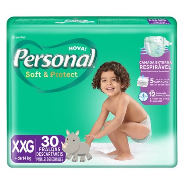 Oferta de Fralda D.personal Soft & Protect Xxg C/30un por R$29,9
