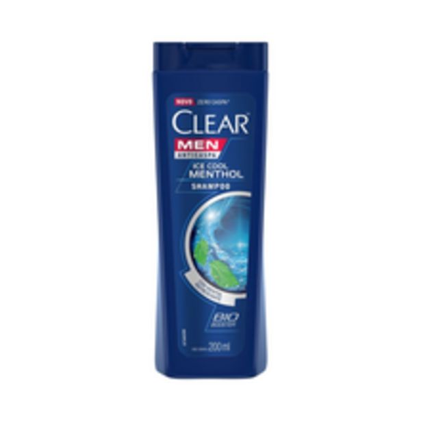 Oferta de Shampoo Anticaspa Clear Men Ice Cool Menthol 200ml por R$15,9