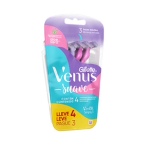 Oferta de Aparelho de Depilação Gillette Venus Simply Com 4 Unidades por R$15,79