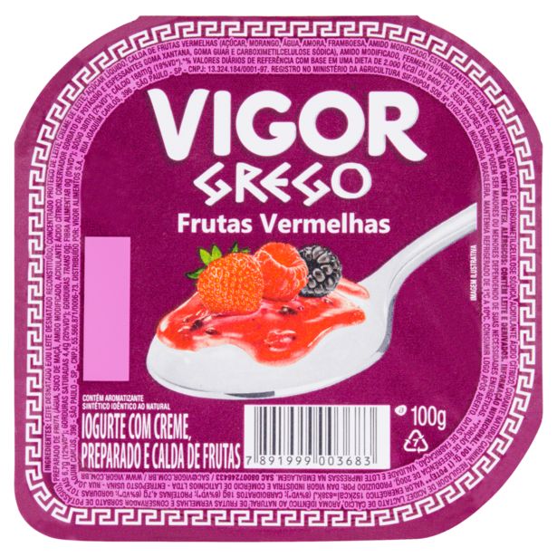 Oferta de Iogurte Grego Vigor 100 G Frutas Vermel. por R$2,28