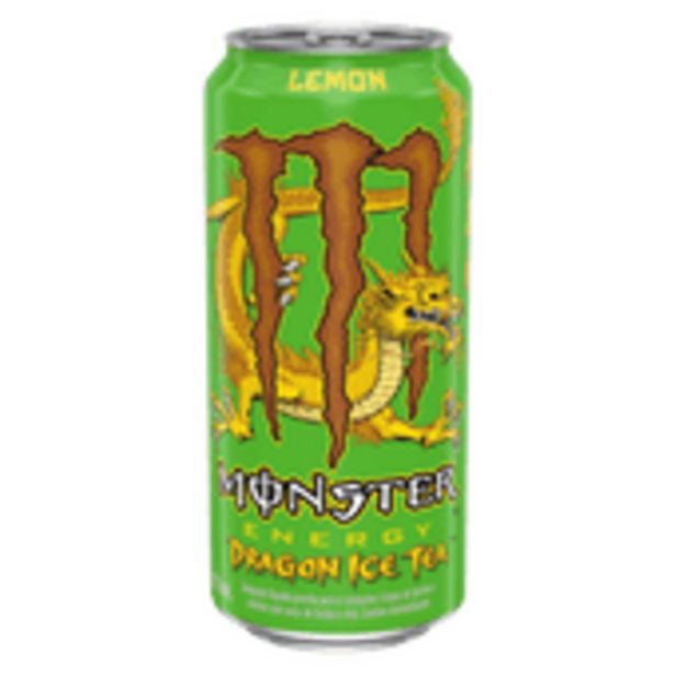 Oferta de Energetico Monster Dragon Tea Limão Lata 473ml por R$7,89