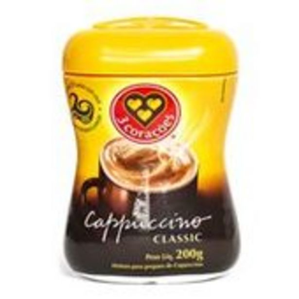 Oferta de Cappuccino 3 Corações Clacssic 200g por R$12,99