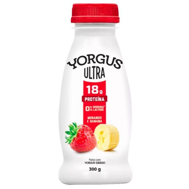 Oferta de Iogurte sem Lactose Sabor Morango com Banana Ultra Yorgus 300g por R$11,49
