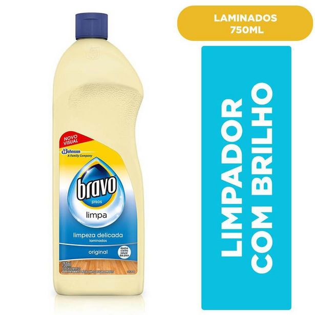 Oferta de Limpa Piso Laminados Original Bravo 750ml por R$15,79