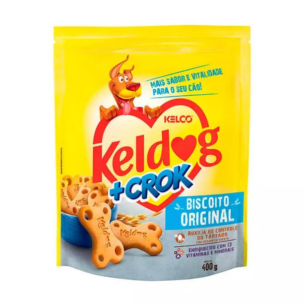 Oferta de Biscoito Original Keldog+Crok 400g por R$16,9
