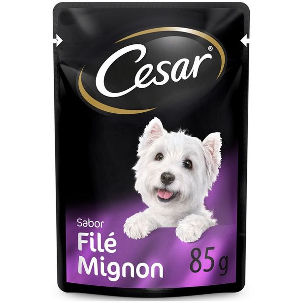 Oferta de Alimento para Cães Sabor Filet Mignon Cesar Sachê 85g por R$3,99
