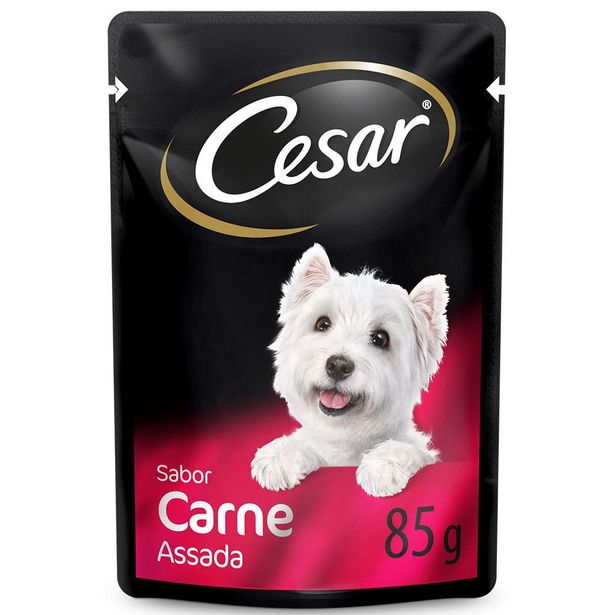 Oferta de Alimento para Cães Sabor Carne Assada Cesar Sachê 85g por R$3,99