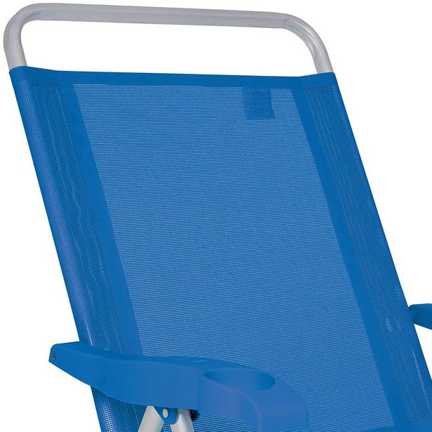 Oferta de Cadeira de Praia Reclinável Boreal Alumínio Azul-Mor por R$169