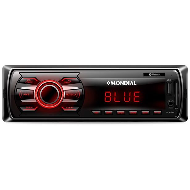 Oferta de Som Automotivo Bluetooth MP3/USB/SD/AUX/FM AR-06 Preto Mondial por R$179