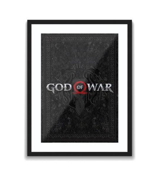 Oferta de Quadro Poster Urban acrílico/madeira Passepartout God Of War 31X2 X 39 cm Preto por R$29,99