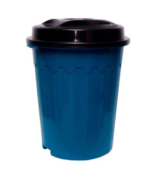 Oferta de Cesto Multiuso de Plástico Azul New Plastic 30L 967 por R$19,99