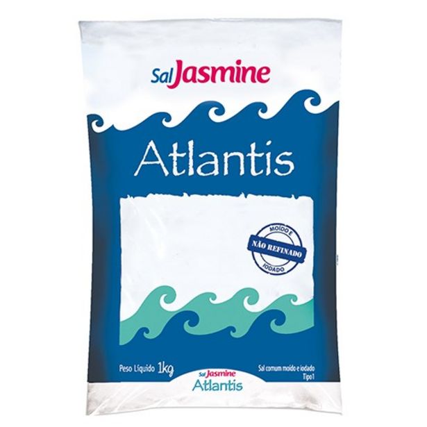 Oferta de Sal Marinho Jasmine Atlantis Pacote 1Kg por R$7,4