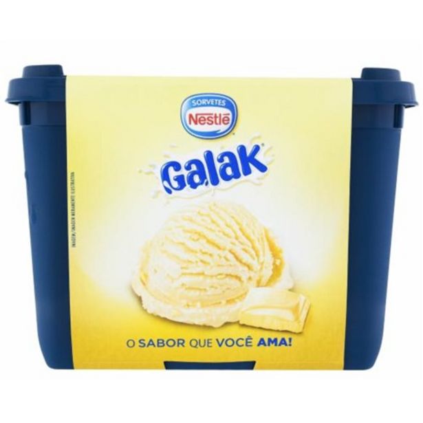 Oferta de Sorvete Nestlé Galak Pote 1,5L por R$28,6