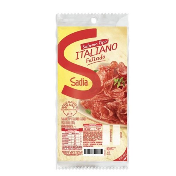 Oferta de Salame Italiano Fatiado Sadia 100G por R$18