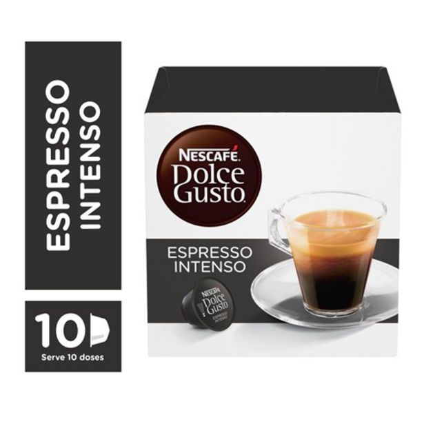 Oferta de Café Cápsula Nescafé Dolce Gusto Espresso Intenso 10Un por R$19,06