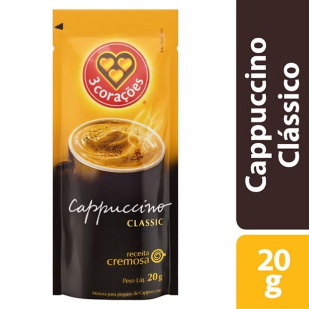 Oferta de Capuccino 3 Corações Classic Sachê 20G por R$1,99