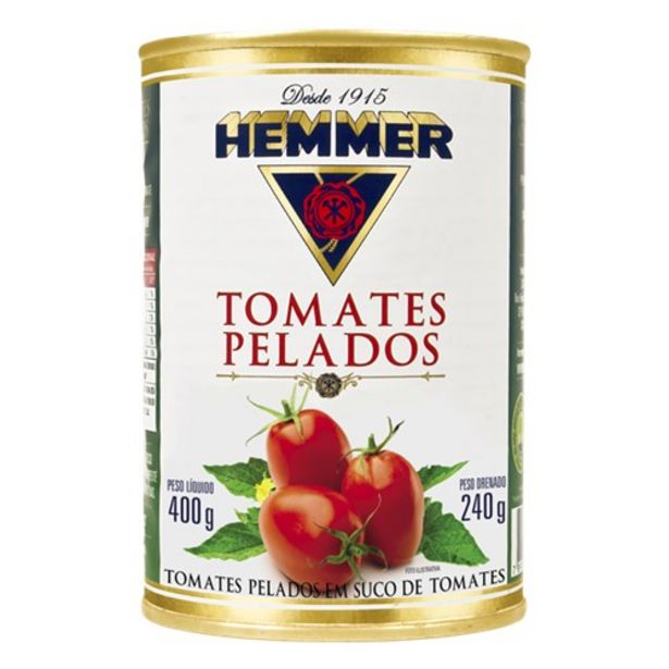 Oferta de Tomates Pelados Hemmer Lata 240G por R$6,99