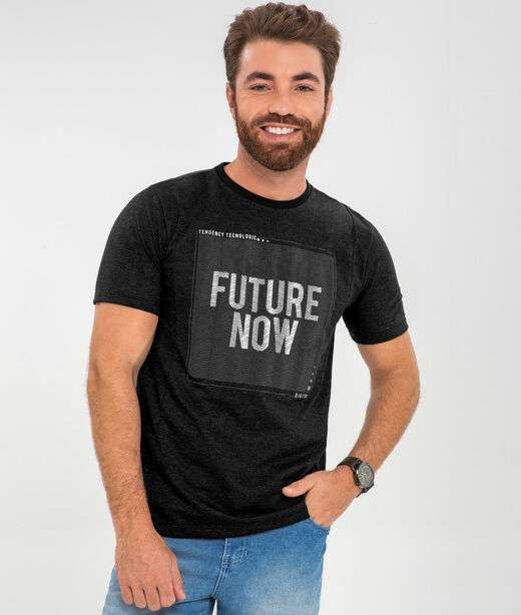 Oferta de Camiseta Masculina Future Rovitex Preto por R$29,99