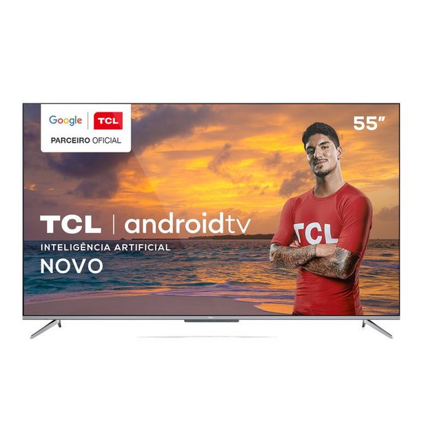 Oferta de Smart TV LED 55 TCL 4K Android 3 HDMI 2 USB Wi-Fi por R$3399