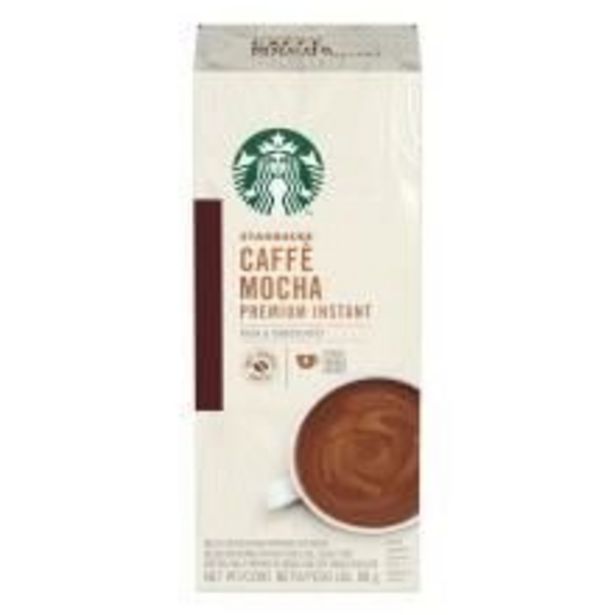 Oferta de Café STARBUCKS Premium Instant Caffè Mocha com 4 Sachê 88g por R$22,19