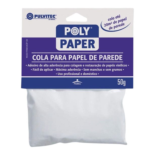 Oferta de Cola Para Papel de Parede Pulvitec Polypaper 50g por R$10,79 em Carajás