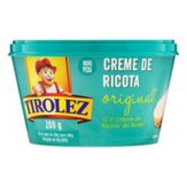 Oferta de Creme de Queijo Ricota Original Tirolez Pote 200g por R$4,65