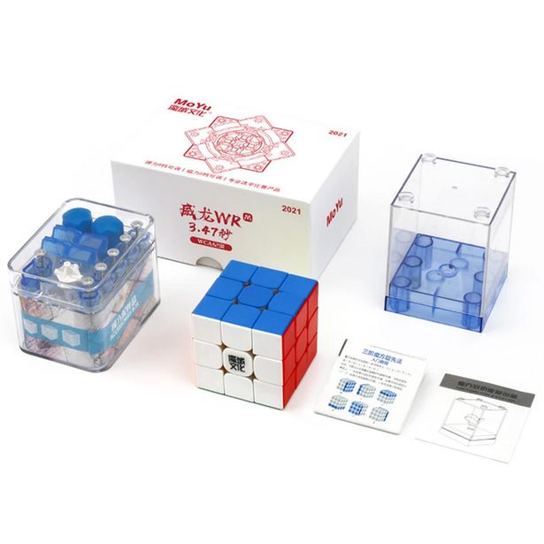Oferta de Moyu weilong wr maglev cubo mágico 3x3x3 stickerless yj8281 ímã velocidade quebra-cabeça brinquedos educativos droshopping xmas mas presente por R$125,43