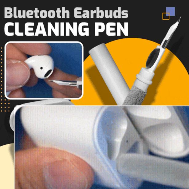 Oferta de Fones de ouvido bluetooth caneta limpeza durável kit limpo escova para airpods caixa carregamento sem fio acessórios por R$11,5