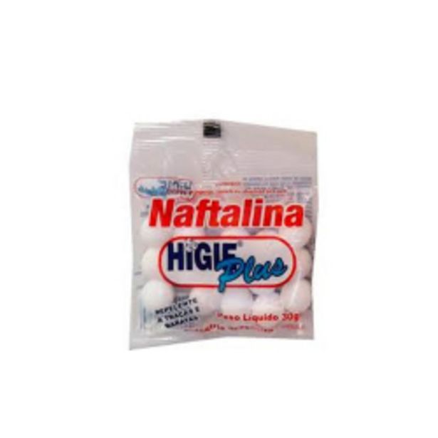 Oferta de Naftalina Higie Plus 30gr por R$1,25
