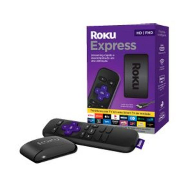 Oferta de ROKU Express Dispositivo de Streaming Full HD - Preto por R$199,9