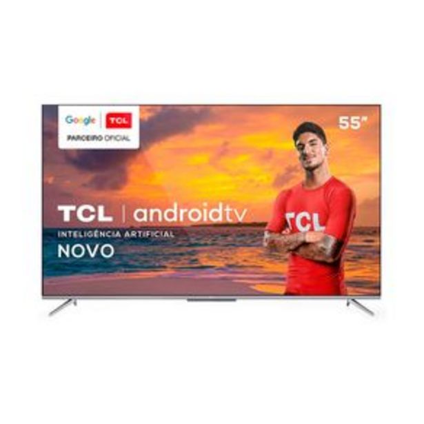 Oferta de Smart TV LED 55" UHD 4K TCL 55P715 Android, HDR, Comando de Voz à Distância, Google Assistente, Wi-Fi, Bluetooth e HDMI por R$3499