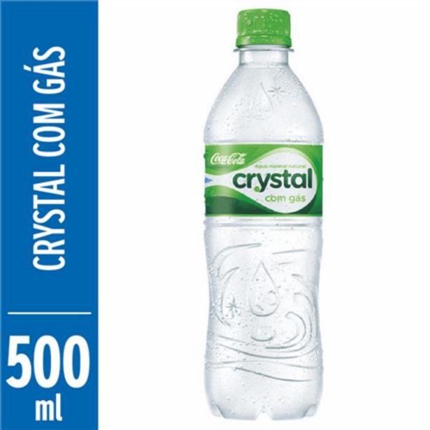 Oferta de Água mineral Crystal com gás 500mL por R$2,29
