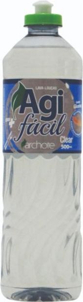Oferta de Detergente líquido Agi Fácil clear 500mL por R$1,18