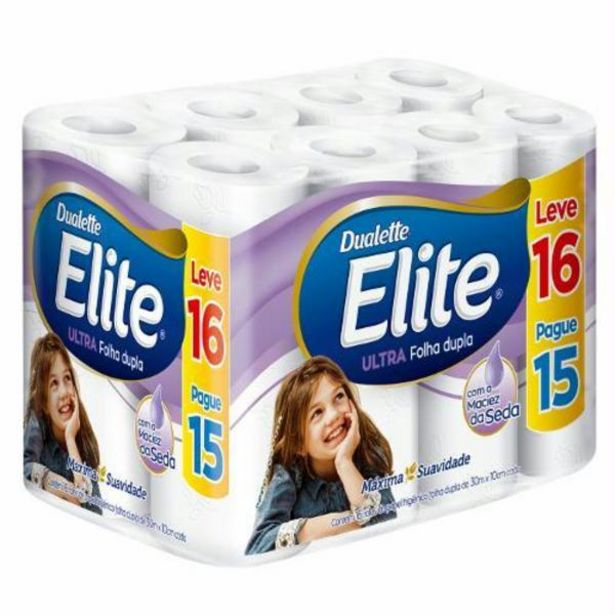 Oferta de Papel higiênico Elite folha dupla L16 P15 por R$20,99