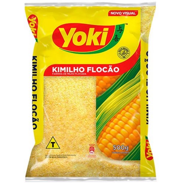 Oferta de Farinha de Milho Flocada Yoki Kimilho Flocão 500G por R$2,99