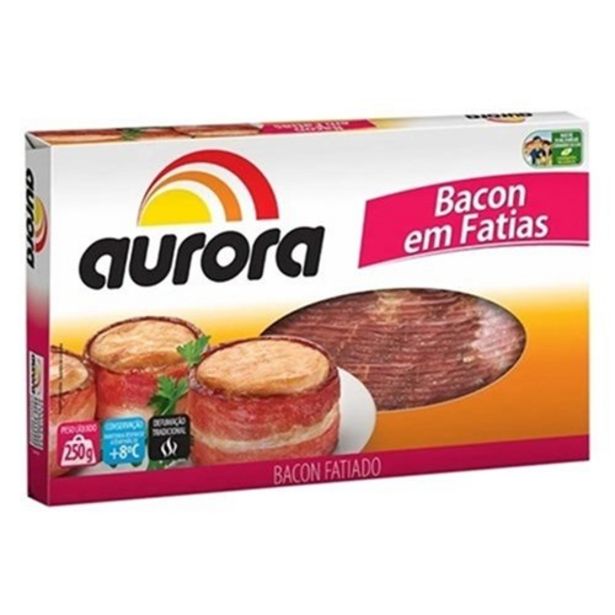 Oferta de Bacon Aurora Fatiado 250G por R$7,49