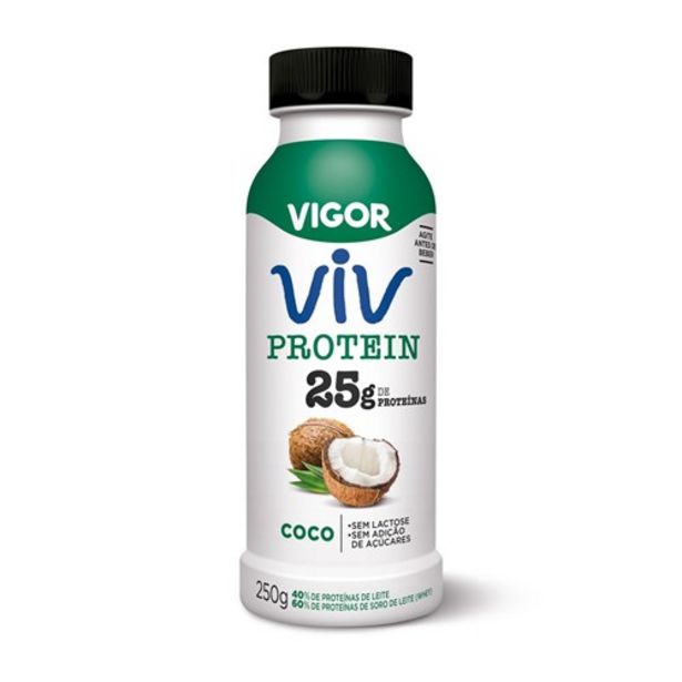Oferta de Iogurte Líquido Protein Sabor Coco Vigor 250G por R$7,49