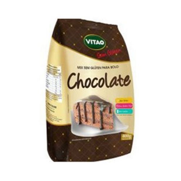 Oferta de Mistura para Bolo Vitao Chocolate sem Glúten Pacote 400G por R$6,98