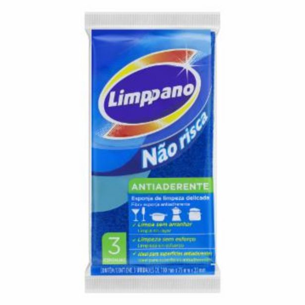 Oferta de Esponja Limppano Antiaderente C/3Uni por R$6,59