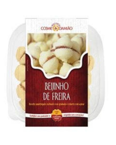 Oferta de Biscoito Cosme & Damião Beijinho de Freira 150g por R$8,59 em Covabra Supermercados