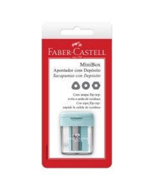 Oferta de Apontador Faber Castell Mini Box com Depósito por R$9,39