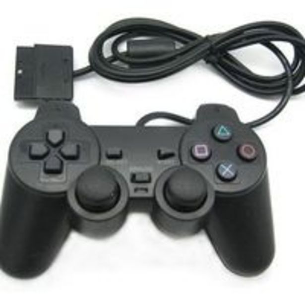 Oferta de Controle Compatível Playstation 2 Play 2 Ps2 Vibratório Fio por R$51,25