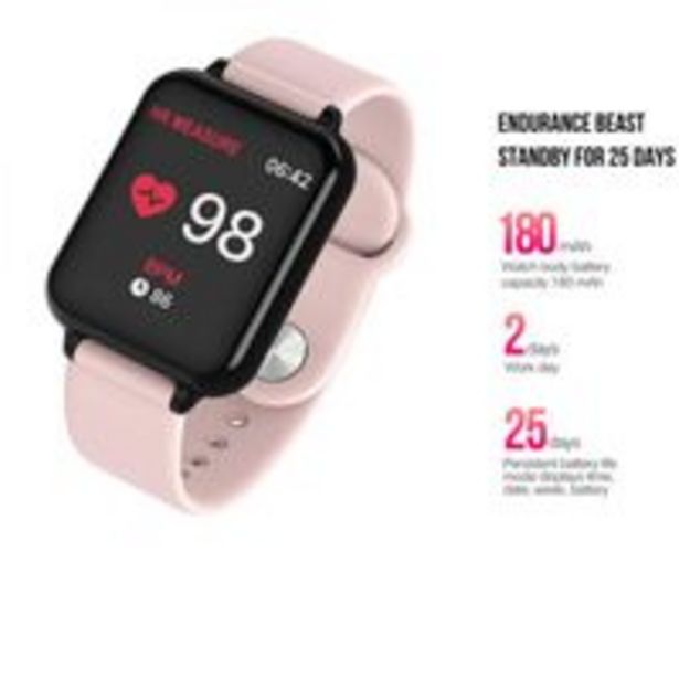 Oferta de Relógio Inteligente B57 Smartwatch Ios Android Rosa por R$192,9