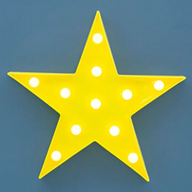 Oferta de Luminária Led Estrela 27cm Amarela - Sottile por R$59,9