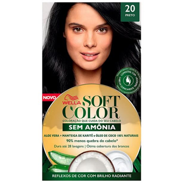 Oferta de Coloração Soft Color Sem Amônia Wella - Preto 20 por R$19,99